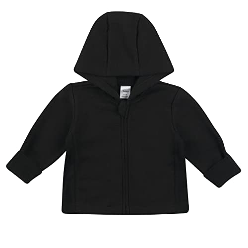 Hanes, Zippin Soft 4-Way Stretch Fleece Hoodie, Babies and Toddlers, Jet Black, 12-18 Months