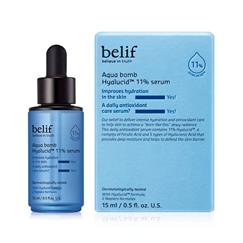 belif Aqua Bomb Hydrating Hyalucid™ 11% Serum|Good for Dryness, Dullness, Loss of Firmness and Elasticity|Hydrating |Hyaluronic Acid |For Normal, Dry, Combination, Oily Skin Types
