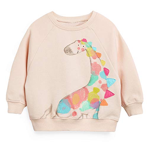 Little Hand Baby Girls Cotton Pullover Sweatshirts Toddler Dinosaur Shirts Long Sleeve Kids Tee for Activewear