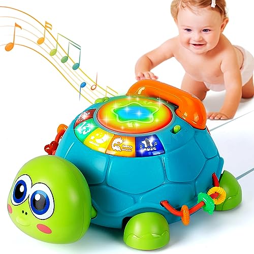 MAGIBX Toys for 1 Year Old Boys Gifts, Crawling Turtle Baby Toys 6 to 12 Months, Musical Light Infant Toys for 8 9 Months, One Year Old Girl 1st Birthday Gifts for Boy Educational Toys for Age 1-2