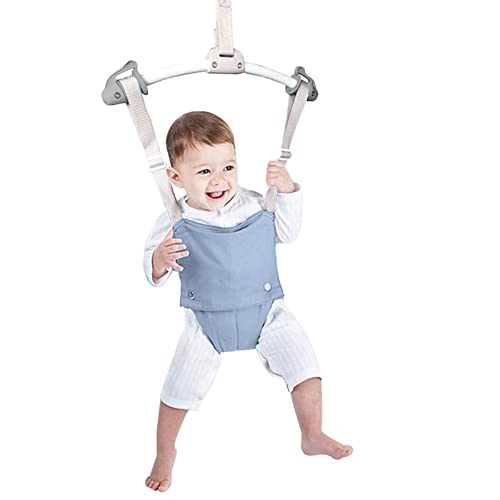 Gaorui Doorway Jumper Set Toys Baby Walker Swing Adjustable Strap and Seat for Toddler Infant 6-24 Months (Light Blue)