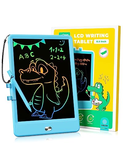 KOKODI LCD Writing Tablet 8.5-Inch Colorful Doodle Board, Electronic Drawing Tablet Drawing Pad for Kids, Educational and Learning Kids Toys Gifts for 2 3 4 5 6 7 Year Old Boys and Girls(Blue)