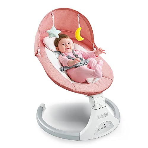 Baby Swings, 5 Speed Bluetooth Baby Swing, Baby Swings for Infants to Toddler for 5-20 lb, 0-9 Months, Includes Remote Control