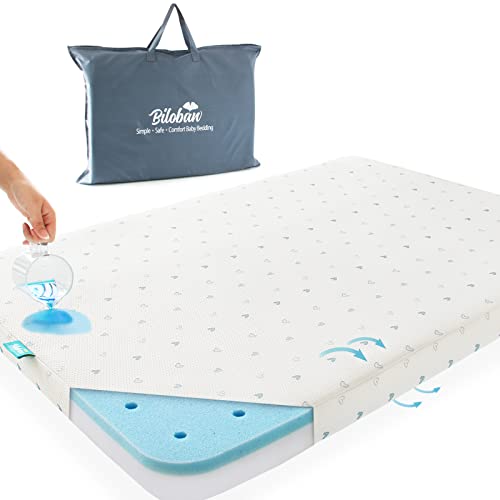 Bassinet Mattress Topper Fits Dream On Me Nest/Zodiak/Zoom Portable Playard, Pamo Babe Deluxe and Baby Trend Deluxe Playard, Waterproof Breathable Soft Baby Foam Mattress with Removable Zippered Cover