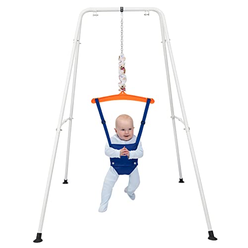 Donnkes Baby Jumper with Stand, Adjustable Chain for Toddler, Portable Easy to Use Suitable for Indoor and Outdoor