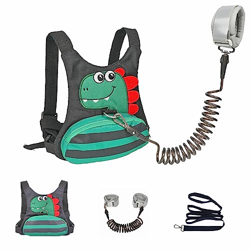 Toddler Leash for Kids-Baby Child Harness with Anti Lost Wrist Link for Boys/Girls (Black3)