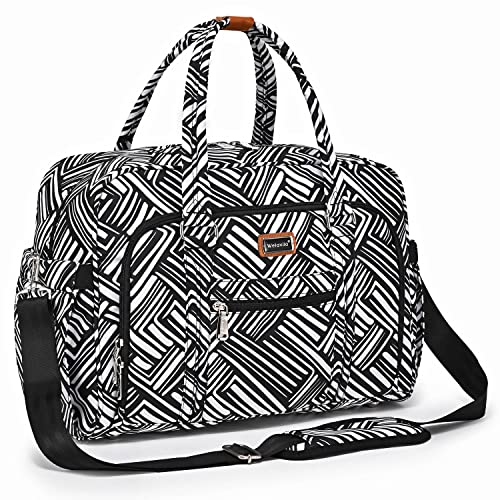 Diaper Bag Tote, WELAVILA Large Convertible Baby Bags with Changing Pad & Insulated Pockets for Mom & Dad, Unisex Multifunction Travel Diaper Tote (stripe)