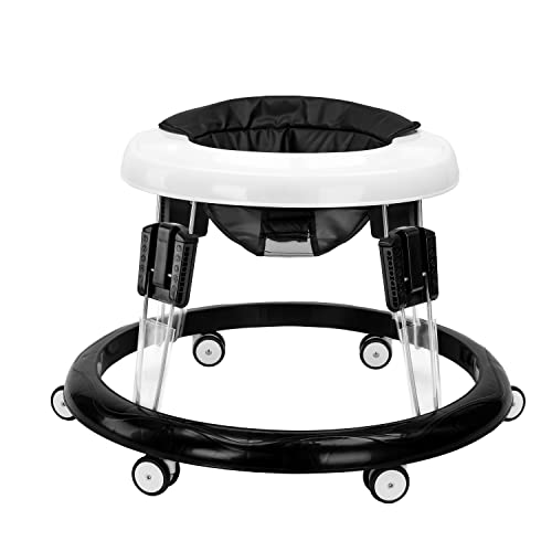 Foldable Baby Walker, Baby Walkers and Activity Center for Baby Boy Girl, Anti-Rollover Walker with Mute Wheels for Baby 6-18Months