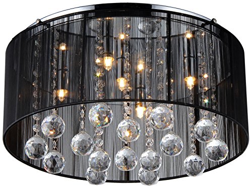 Warehouse of Tiffany Jasmine Crystal Chandelier,Black, 9″