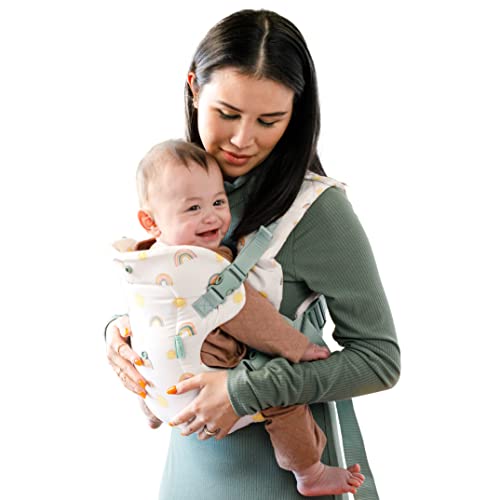 Infantino Flip Advanced 4-in-1 Carrier – Ergonomic, Convertible, face-in and face-Out Front and Back Carry for Newborns and Older Babies 8-32 lbs, Rainbow