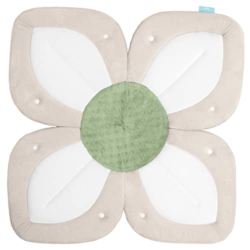 Blooming Bath Baby Bath Seat – Baby Tubs for Newborn Infants to Toddler 0 to 6 Months and Up – Baby Essentials Must Haves – The Original Washer-Safe Flower Seat (Lotus, White/Olive)