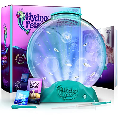 HydroPets Live Sea Pets Habitat Kit, Light Up Tank – Science Experiments Kits – Educational STEM Kids Toys for Boys & Girls Age 6, 7, 8, 9, 10-12+ Year Old Toy Gifts – Hatch & Grow Aquatic HDROPT