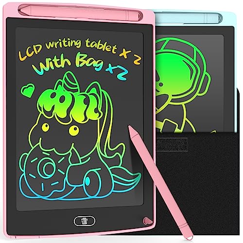 2 Pack LCD Writing Tablet for Kids Doodle Board with 2 Bag, Electronic Drawing Tablet Drawing Pads, Etch a LEYAOYAO Sketch Pad Learning Educational Toddler Toy – Gift for 3-6 Years Old Girl Boy