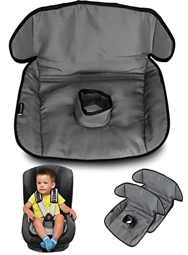 Car Seat Protector for Potty Training | Piddle Pad Cover from Crumbs, Spillages, Nappy Leaks & Toilet Training | Fits All Carseat & Buggy, Age: 6m-4 Years Old | Keeps Seat Clean & Dry! (Grey)Pack of 2