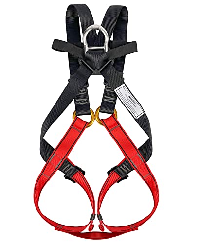 NewDoar Climbing Harness CE Certification Full Body for Amusement Park & Rock Climbing Expedition(7-15 Years)