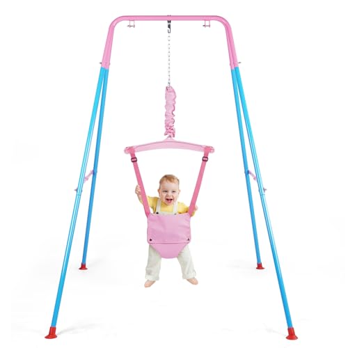 Kiriner Baby Swing Jumper,Heavy Duty Swing Stand Fits for 3+ Months Kids,Toddler Infant Jumper for Indoor/Outdoor Play,Easy to Assemble & Store