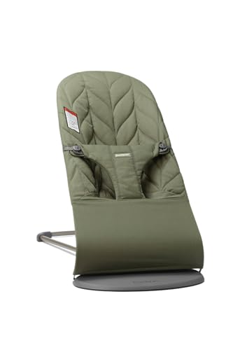 BabyBjörn Bouncer Bliss, Woven, Petal Quilt, Dark Green