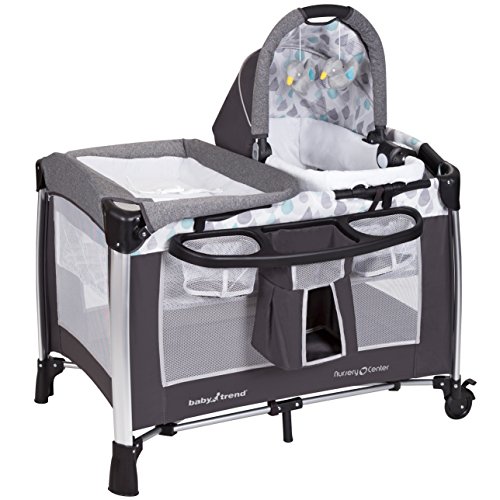 Baby Trend GoLite ELX Portable Nursery Center Playard, Drip Drop Blue