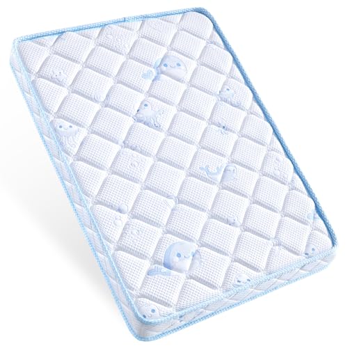 Pack and Play Mattress – 38″ x 26″- Premium Microfiber Fabric Playpen Mattresses, Safety Reinforced Play Yard Mattress – Fits for Graco & Baby Trend & Pamo Babe Playard, Firm Support and Comfort Foam