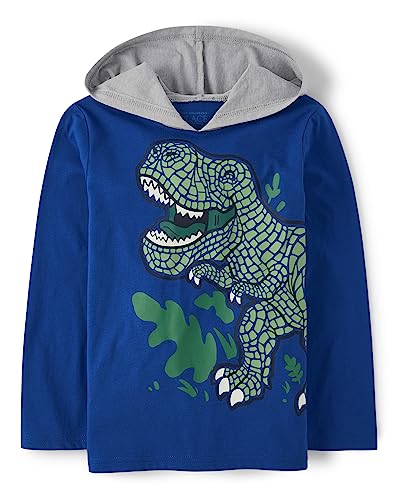 The Children’s Place Baby Boys’ and Toddler Hoodie Sweatshirt, Renew Blue, 18-24 Months