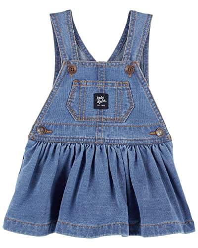 OshKosh B’Gosh Girls’ World’s Best Overalls, Denim Jumper, 12M