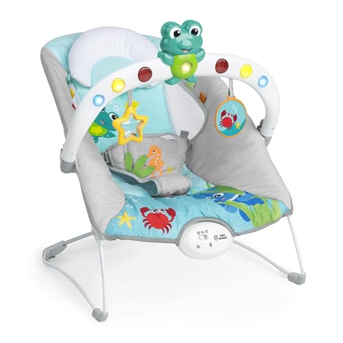 Baby Einstein Ocean Explorers Musical Bouncer Infant Seat, Kick to It Neptune, Unisex, for Ages 0-6 Months up to 20 lbs