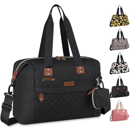 Pritent Diaper Bag Tote – Diaper Baby Bags with Pacifier Case, Shoulder Straps, Stroller Clips, Waterproof Large Mommy Bag Maternity Bag Travel Baby Bag for Mom and Dad, black