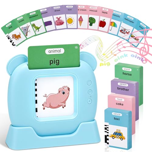 WEELIKEE Sight Words Talking Flash Cards for 2 3 4 5 6 Year Old Boys Girls,Speech Therapy Toys Autism Toys Preschool Educational Toys