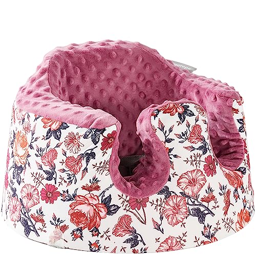 Mamatepe Seat Cover Compatible with Bumbo Seat,Breathable Baby Bumbo Seat Cover,Soft Bumbo Floor Seat Cover for Baby Girl Boy,Only Compatible with Bumbo Seat (Flower)