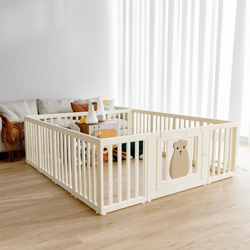 BanaSuper Baby Playpen 79″ x71″ 14 Panels Large Baby Playard Kids Activity Center with Gate Safety Baby Fence for Toddlers Home Indoor Infant Play Yard Baby Boys Girls Christmas Gift