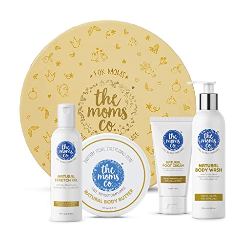 The Moms Co Pregnancy Gift Set, Skincare Kit, Gifts for Women, Pregnancy Essentials Kit Gift Hampers for Women (White)