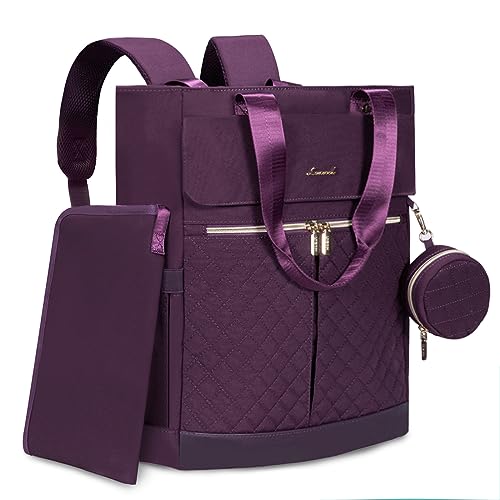 LOVEVOOK Diaper Bag Backpack,Diaper Bag Tote with Insulated Pockets,Baby Bag for Girl Boy with Changing Pad,Large Baby Diaper Bag with Pacifier Case,Anti-Theft Travel Backpack for Women,Purple