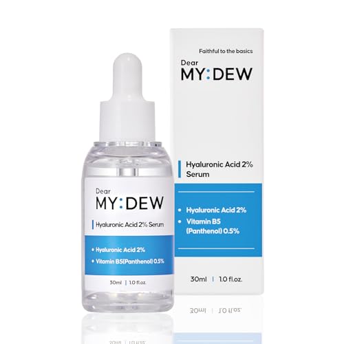 DearMYDEW 2% Hyaluronic Acid Serum with Vitamin B5, Hyalu B5 Intense Hydrating Serum for Face, Moisturizing, Anti-Aging for Fine Lines, Visibly Plumps Skin, Fast Absorbing, Korean Skincare, 1Fl Oz