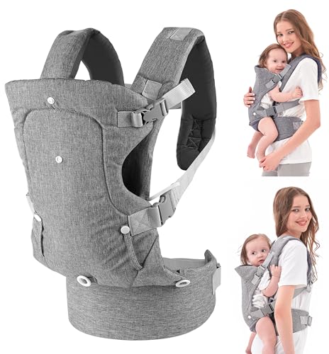 CenVen Advanced 4 in 1 Baby Carrier, Ergonomic, Convertible, Face-in and Face-Out Front and Back Carry for Newborn to Toddler with Enhanced Lumbar Support (8-32 Lb)