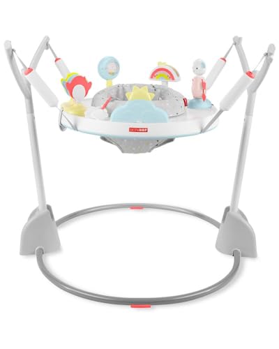 Skip Hop Baby Activity Play Bouncer for Baby Ages 4m+ Silver Lining Cloud, Foldable