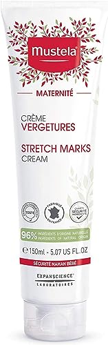 Mustela Maternity Stretch Marks Cream for Pregnancy – Natural Skincare Massage Moisturizer with Natural Avocado, Maracuja & Shea Butter – Lightly Fragranced – 5.07 fl. oz