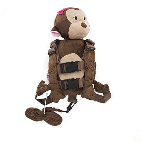 Berhapy 2 in 1 Female Orangutan Toddler Safety Harness Backpack Children’s Walking Leash Backpack Toddler Leash for 1-3 Years Old Kid Leash for Girls