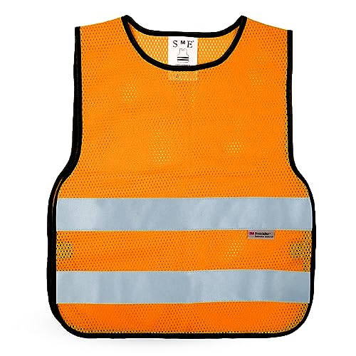 SIFE Brighten up your Child’s Safety with our 3M Reflective Vest – Comes in Multiple Colors and Sizes-Mesh Orange-Small 6-8Y