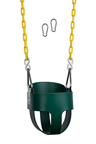 New Bounce Toddler Swing Seat – Outdoor Baby Swing, Fully Assembled with Coated Chains and Rust-Proof Stainless Steel – Your Child Will Love This Heavy Duty High Back Full Bucket Swing