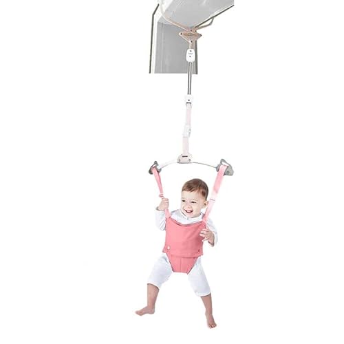 Creative Baby Door Jumper Set – Adjustable Toddler Baby Bouncer Baby Toys Baby Walker Swing (Pink)