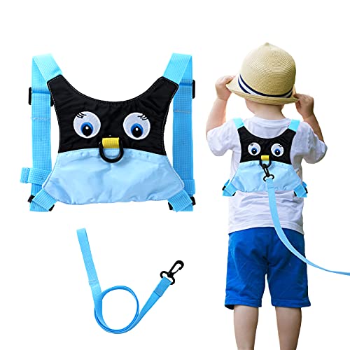 Baby Anti Lost Safety Walking Harness Toddler Safety Leash for Babies Kids Boys and Girls,Cute Toddler Harness with Leash – Blue