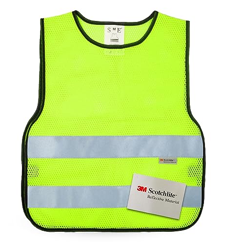 SIFE Brighten up your Child’s Safety with our 3M Reflective Vest – Comes in Multiple Colors and Sizes-Mesh Yellow-Small 6-8Y
