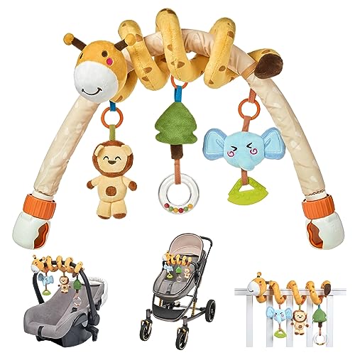 TUMAMA Baby Stroller Arch Toy,Portable Baby Mobile for Bassinet,Car Seat Crib Accessories Travel Activity Arch for Babies Infants 0-12 Months