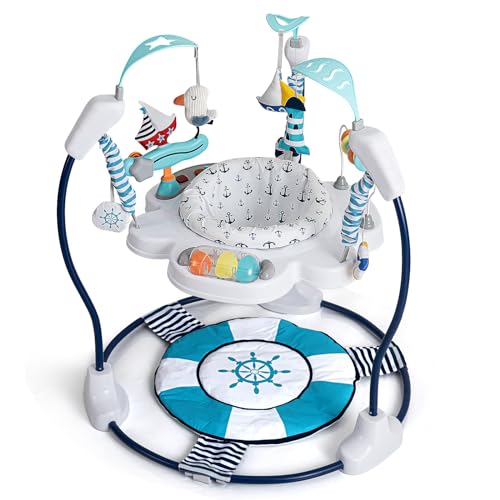 Baby Activity Center Jumper Interactive Activity Jumper Play Center with Infant Toys, 360° Rotating Seat