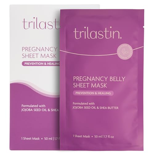 TriLASTIN Belly Masks – Belly Masks for Pregnant Women – Hydrating & Soothing for Itchy Skin – Reduces Stretch Marks – Safe for Sensitive Skin – Paraben & Phthalate-Free – Made in USA – 1 Pack