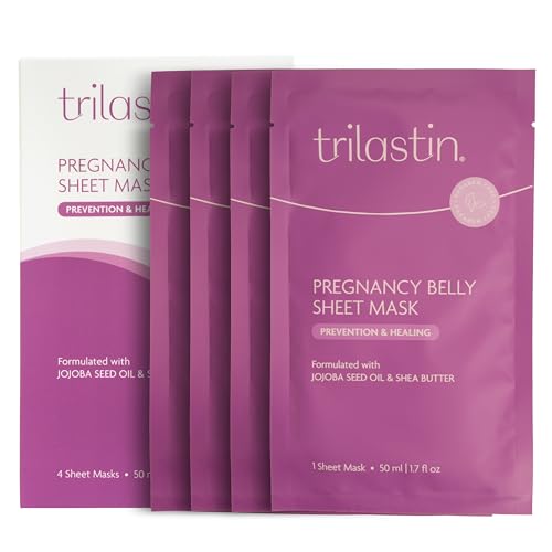 TriLASTIN Belly Masks – Belly Masks for Pregnant Women – Hydrating & Soothing for Itchy Skin – Reduces Stretch Marks – Safe for Sensitive Skin – Paraben & Phthalate-Free – Made in USA – 4 Pack