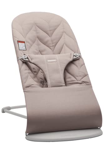 BabyBjörn Bouncer Bliss, Cotton Petal Quilt, Sand Gray