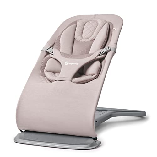 Ergobaby Evolve 3-in-1 Bouncer, Adjustable Multi Position Baby Bouncer Seat, Fits Newborn to Toddler, Blush Pink