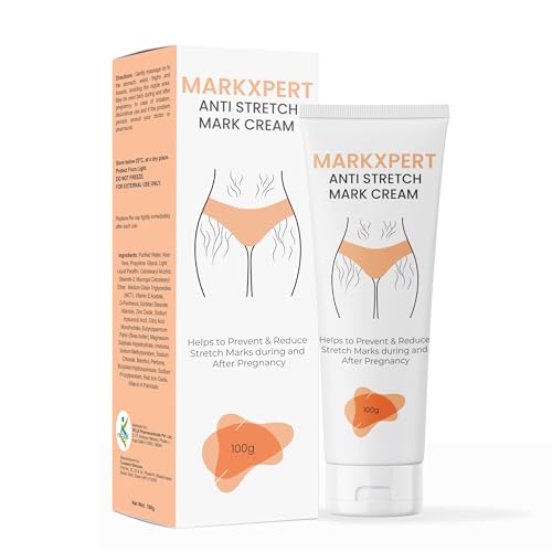 MARKXPERT Stretch Marks Removal and Reduce Cream,Stretch Marks & Scars,All SkinTypes,Safe for Pregnancy Maternity Skin Care|Dermatologically Tested | Even Toned Skin with Goodness| 100g