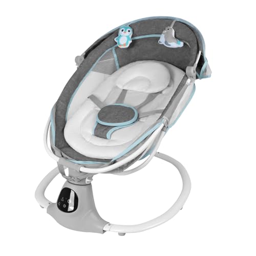 VOCUFU Electric Baby Swing for Infants to Toddler, 12 Music, Remote Control and Bluetooth, Portable Swing for Baby Boy Girl with 5 Swing Speed